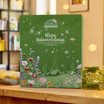 Preview: Adventskalender - Kleine Naturerlebnisse - Gefüllt mit Blumenmurmeln, Glücksbringer, Samenbomben u.v.m., 24 tolle Gartenerlebnisse