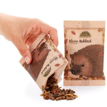 Preview: Igelfutter Kleine Mahlzeit für Igel - Proteinreich & Getreidefrei mit Insekten - 25g Packung - Unterstützung für Igel in kalter Jahreszeit
