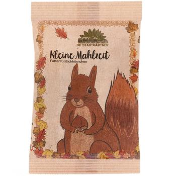 Eichhörnchenfutter Festschmaus - Kleine Mahlzeit für Eichhörnchen - Haselnüsse, Walnüsse, Hagebutten, Rosinen, Zedernüsse - 25g - Ganzjahresfutter