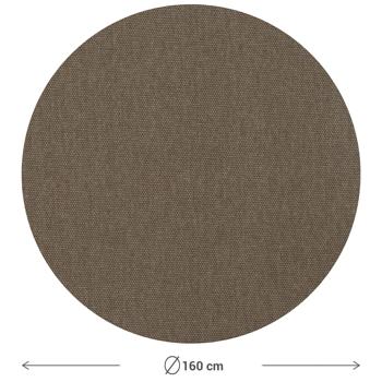 Preview: Moderne Tischdecke für den Innen- und Aussenbereich, taupe, Ø 160 cm: Wetterfest, pflegeleicht & stilvoll, für Garten, Terrasse & Esszimmer