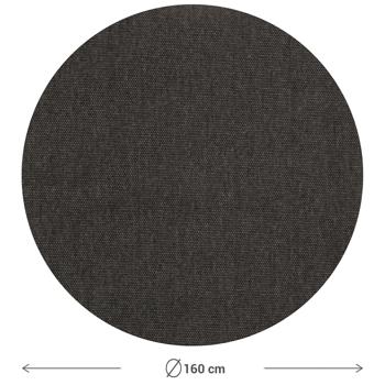 Preview: Moderne Tischdecke für den Innen- und Aussenbereich, anthrazit, Ø 160 cm: Wetterfest, pflegeleicht & stilvoll, für Garten, Terrasse & Esszimmer