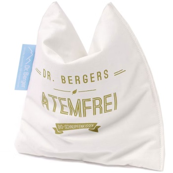 Preview: Bio-Schnupfenkissen Atemfrei 19x19cm – Entspannendes Kräuterkissen mit Salbei & Minze für besseres Wohlbefinden & Erholung - Kissenbezug Bio-Baumwolle