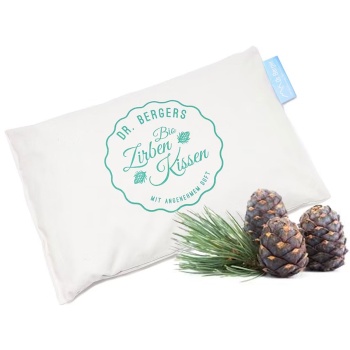 Bio-Zirbenkissen Träum süss 30x20cm, natürliches Duftkissen - Zirbenspäne-Kissen zur Entspannung, wohltuend und beruhigend - Kissenbezug Bio-Baumwolle