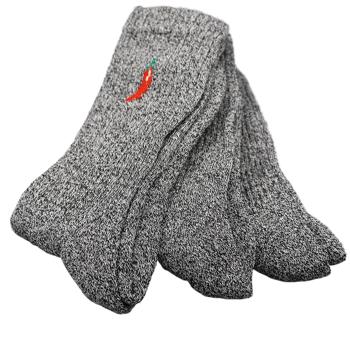 3er-Set Wandersocken - optimale Klimaregulierung, keine Druckstellen - unisex, Gr. 39-42, Grau-Melange, 65% Baumwolle, Frotteefuss, 3% Elasthan