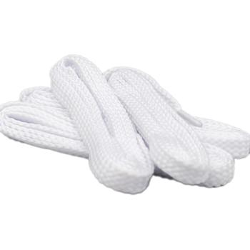 Preview: 2 Paar Robuste Schuhbändel - Flache Schnürsenkel Weiss 90 cm aus 100% Polyester - Langlebig & Stabil für Sportschuhe, Halbschuhe & Sneaker - Sicherer Halt
