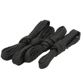 Preview: 2 Paar robuste Schuhbändel - Flache Schnürsenkel schwarz 120 cm - 100% Polyester langlebig reissfest - Sportschuhe, Sneaker, Halbschuhe & Laufschuhe