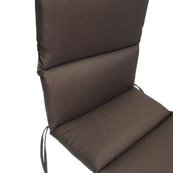 Preview: Edle Niederlehner-Gartenstuhl-Auflage, 105x50x5cm – Komfortables Sitzkissen aus Baumwolle & Polyester, Braun – Für Stilvolle Outdoor-Momente