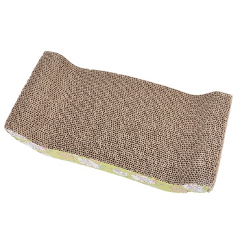 Katzenkratz-Brücke aus geschichtetem Karton - Pflegt Krallen schont Zuhause, ideal zum Wetzen & Spielen - 43x22x8,8 cm - Auch für kleine Wohnungen