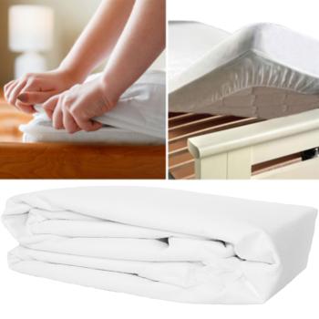 Anti-Milben Matratzenschoner Fleece weiss 160x200cm - Wasserdicht, hygienisch, waschbar - Optimal für Allergiker bis 30cm Matratzenhöhe