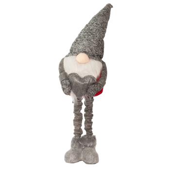 Preview: Weihnachtswichtel mit ausziehbaren Beinen - Stimmungsvolle Weihnachtsdeko für Ihr Zuhause - 100% Polyester, Höhe 60-87 cm, Nikolaus & Wichtelgeschenk