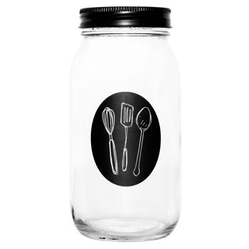 Besteckbehälter Glas - Eleganter Besteckhalter & Küchenutensilien-Organizer mit schwarzem Metall-Lochdeckel - 9x17x9cm - Ideal für Gastronomie, Küche & Buffet