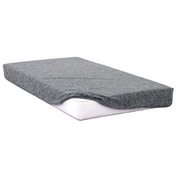 Preview: Premium Jersey Melange Fixleintuch - 100% Baumwolle, anthrazit, 140-160x200+30cm - Öko-Tex Standard 100 - atmungsaktiv, rundumgummizug, waschbar