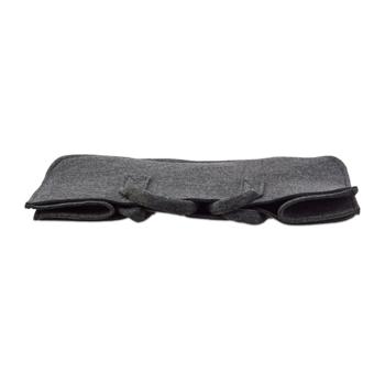 Preview: Kaminholztasche Filz anthrazit – Robuster Brennholz-Tragekorb mit 2 Griffen für Kamin- & Ofenholz – 25x25x50cm - schonend zu Böden - vielseitig nutzbar