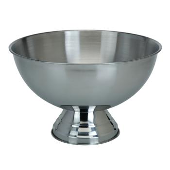 Champagnerkühler Edelstahl mit Standfuss - Edle Sektschale für Sekt & Wein - 39x24cm - Ideal für Partys & gemütliche Abende - Hält Getränke lange kühl