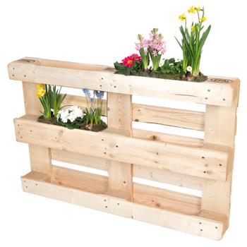 Preview: 8er-Set Hochwertiger Pflanzkasten - Einsatz für Europaletten, Blumenkübel aus verzinktem Metall, 38,5 x 13,5 x 8,5 cm, zum Bepflanzen und Dekorieren