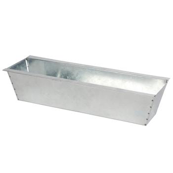 Preview: Pflanzkasten für Europaletten - Blumenkübel aus verzinktem Metall - vertikaler Garten, Sichtschutz, Deko - 38,5x13,5x8,5cm - 3 Wasserablauflöcher