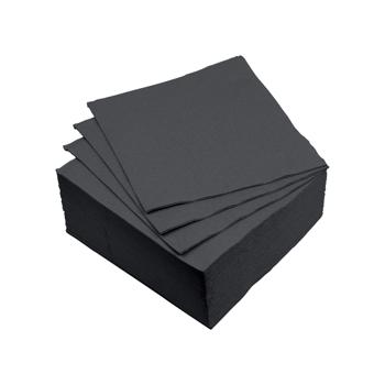 40er-Set Papier Servietten Schwarz - 2-lagig & Saugfähig für Partys, Geburtstage, Grillfeste & Tischdeko - 38x38cm - Robust