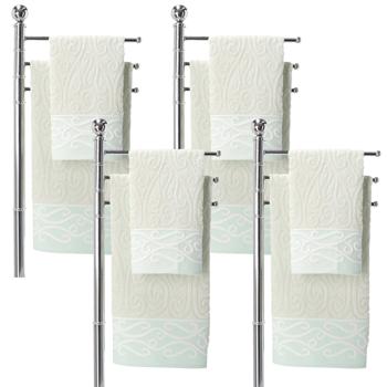 8er-Set Handtücher 100% Baumwolle - Flauschig & saugstark - Handtuch 60x100cm (4x) & Gästetuch 40x60cm (4x) - Grün - Edles Muster - 350 g/m²