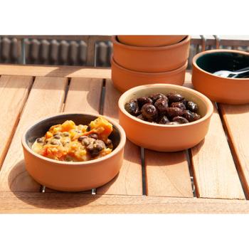 Preview: Tapas Schalen 6er-Set aus Terracotta - Modernes Design in 3 Farben - Ideal für Snacks & Suppen - Ø 12x4cm - Robust & Spülmaschinenfest
