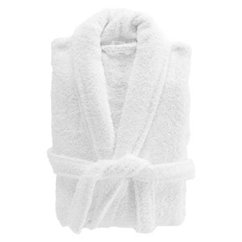 Frottee Bademantel - Luxuriöser Saunamantel für Damen & Herren - Weich, saugstark & hautfreundlich - Baumwolle, weiss, Einheitsgrösse