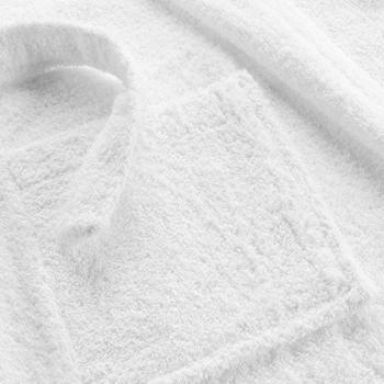Preview: Frottee Bademantel - Luxuriöser Saunamantel für Damen & Herren - Weich, saugstark & hautfreundlich - Baumwolle, weiss, Einheitsgrösse