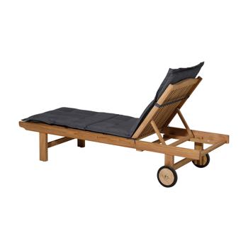 Preview: Komfort Liegen-Auflage, grau, 200 x 65 cm, by Madison – weiche Gartenliegen-Polsterung, UV-Schutz, äusserst robust & langlebig