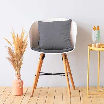 Preview: Deko-Kissen Outdoor Madison 45x45x10cm grau - Bequemes Lounge-Kissen mit hohem UV-Schutz - Aus 70% recyceltem Material - Made in Europe