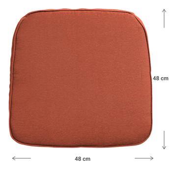 Preview: Stuhlkissen Outdoor - Bequemes, komfortables & langlebiges Sitzkissen - Terra, 48x48 cm - UV-Schutz - Madison Ökostoffe, recycelt