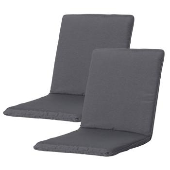 2er Weiche & komfortable Niederlehner-Auflage, 97x49cm, grau – Gartenstuhlkissen für entspanntes Sitzen im Freien, bequeme Polsterung