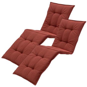 2er-Set Liegen-Auflagen - Weiche, komfortable Polsterauflage für Gartenliegen - Terra, 200x65 cm - UV-Schutz - Recyceltes Material, langlebig