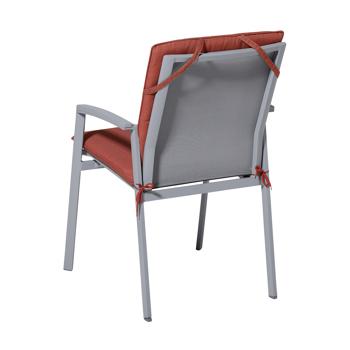 Preview: 2er Set Elegante Gartenstuhl-Auflage - terra, 97x49 cm – UV Schutz, für Niederlehner, optimale Polsterung & angenehmer Sitzkomfort