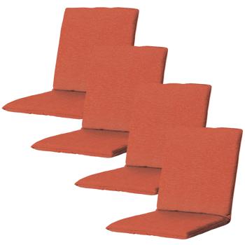 4er Set Elegante Gartenstuhl-Auflage - terra, 97x49 cm – UV Schutz, für Niederlehner, optimale Polsterung & angenehmer Sitzkomfort