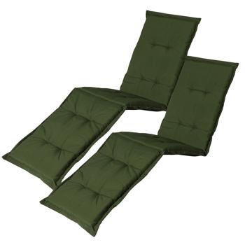 Liegen-Auflage 2er-Set - weich & komfortabel, UV-Schutz, recycelt - je 190x60 cm grün - für Gartenliege, Liegestuhl