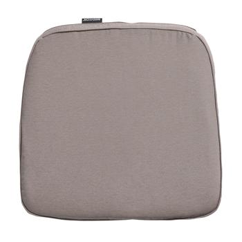 Preview: Stuhlkissen Outdoor 2er-Set - Bequeme & komfortable Sitzkissen für Garten & Wohnzimmer - Taupe, 48x48 cm - 70% recycelt, UV-Schutz, Made in Europe