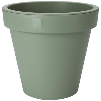 Blumentopf Grün Rund - Pflanztopf Ø 30 cm - 100% Recycelbarer Kunststoff - Innen & Aussenbereich - Stapelbar & Robust - Ideal für Balkon & Terrasse