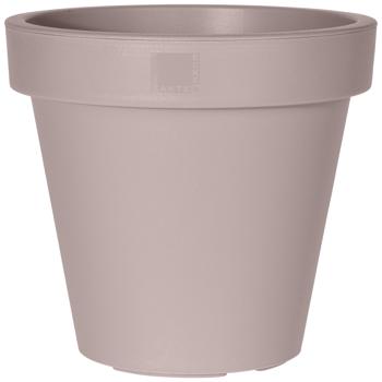 Preview: 4er-Set Blumentopf rund braun-grau - 100% recycelbarer Kunststoff Ø 20 cm - Ideal für Innen- & Aussenbereich - Langlebig, stapelbar