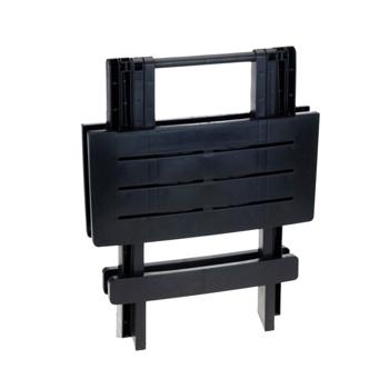 Preview: Mobiler Camping-Klapptisch, 43x45x50 cm, schwarz – Leicht & transportabel, idealer Beistelltisch für Outdoor-Aktivitäten