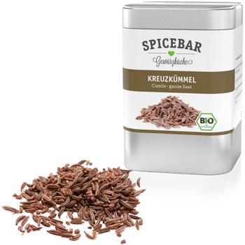 Spicebar Bio Kreuzkümmel - ganze Samen - intensives würziges Aroma - ideal für Currys Eintöpfe Fleischgerichte - 70g - ohne Salz/Zucker/Knoblauch