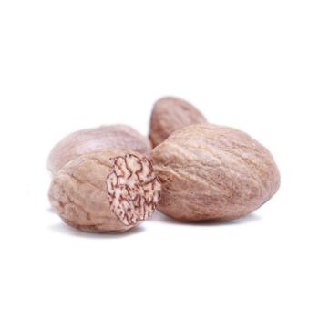 Preview: Spicebar Muskatnüsse ganz bio - 60g 9-12 extra grosse Exemplare - Intensiv-würzig für Kartoffel- & Schmorgerichte, Kuchen, indische Küche