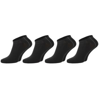 Preview: Sneaker Socken 4er-Set schwarz - Atmungsaktiv, feuchtigkeitsregulierend & rutschfest - Baumwoll-Mix 35-38 - Kein Einschneiden
