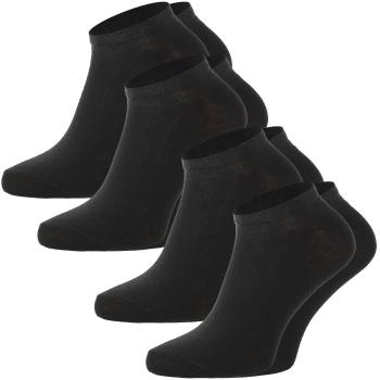 Sneaker Socken 4er-Set schwarz - Atmungsaktiv, feuchtigkeitsregulierend & rutschfest - Baumwoll-Mix 35-38 - Kein Einschneiden