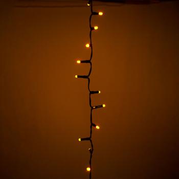 Preview: XL LED-Lichtervorhang - 480 warmweisse LEDs dimmbar - 5 Stränge, 2.4m Breite, IP44 für Innen/Aussen - Timerfunktion für Weihnachten, Partys