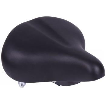 Velosattel - Doppel-Federung & Reflektor - Maximaler Sitzkomfort, Rückenentlastung, universell montierbar, 26x25cm schwarz - Wetterbeständig