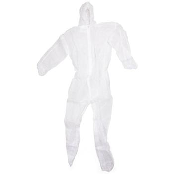 Schutzanzug Polypropylen-Gewebe - Einweg-Overall mit Reissverschluss, Kapuze & Gummizug - Einheitsgrösse - Schutz vor Schmutz, Fett, Staub