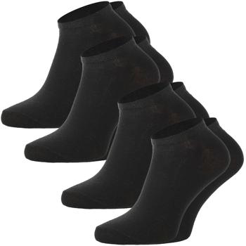 Sneaker Socken 4er-Set schwarz - Baumwoll-Mix, atmungsaktiv, rutschfest & kein Einschneiden - Kurzsocken Grösse 39-42 für Herren & Damen