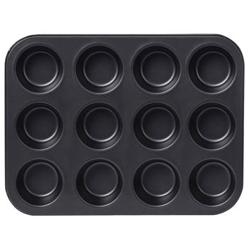 Muffin-Backform für 12 Muffins - Antihaftbeschichtet & PFOA-frei - 35,5 x 26,5 cm - Hitzebeständig bis 220 °C - Leichte Reinigung