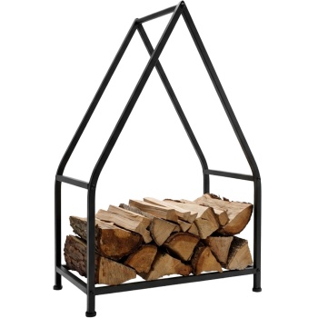 Preview: Elegantes Metall Kaminholzregal 