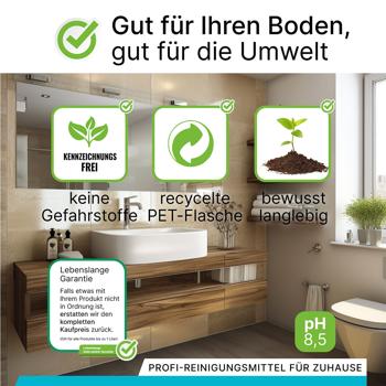 Preview: 2er-Set Abflussreiniger für Küche/Bad - Löst Rohrverstopfungen, neutralisiert Gerüche - 100% vegan, nachhaltig, 2x 1 Liter - Made in Germany