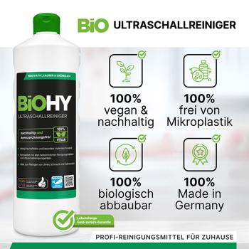 Preview: 2er-Set Hocheffektives Ultraschallreiniger Konzentrat, vegan, nachhaltig und kennzeichnungsfrei, 1 Liter, biologisch abbaubar