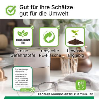 Preview: 2er-Set Hocheffektives Ultraschallreiniger Konzentrat, vegan, nachhaltig und kennzeichnungsfrei, 1 Liter, biologisch abbaubar